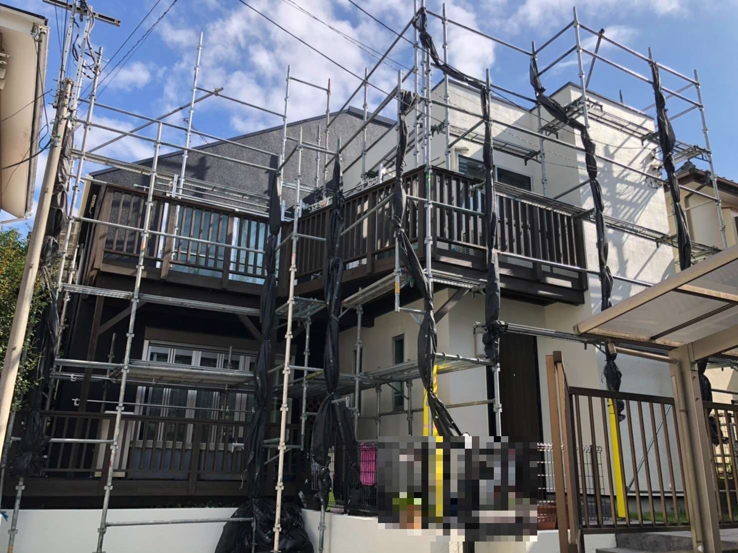 町田市のＩ様邸で外壁塗装・屋根塗装工事本日の作業は点検清掃です。