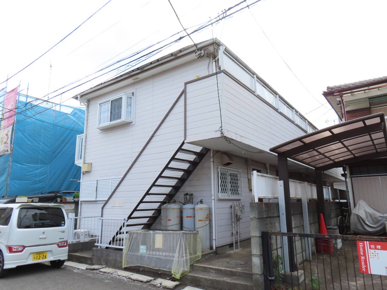 町田市のW様AH集合住宅、外壁塗装・屋根塗装・階段美装工事