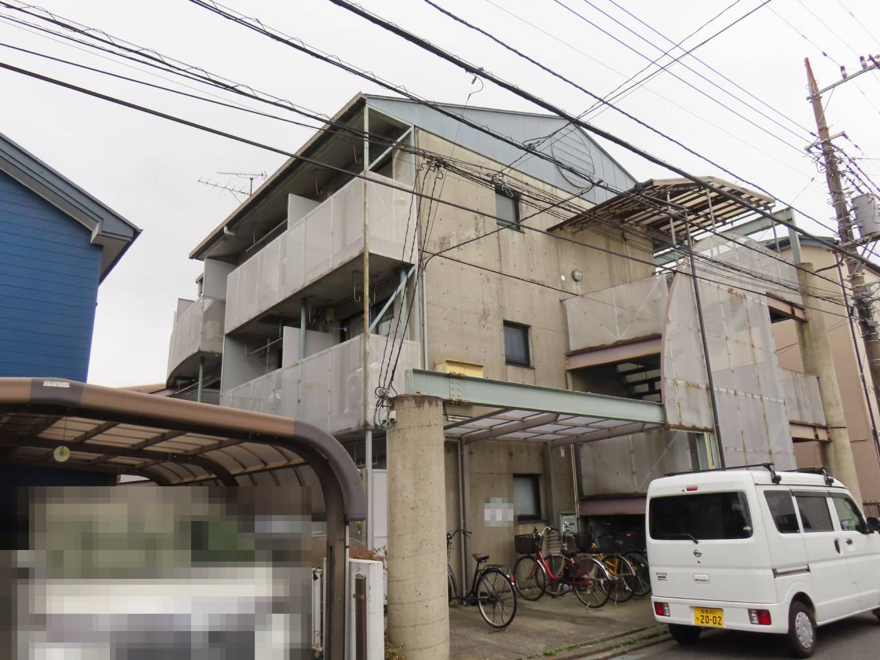 相模原市のF様集合住宅、鉄部塗装